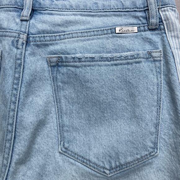 Kancan Jeans Light Wash Distressed Jeans Sz 5/26 Raw Hem High Rise Denim Boho - Picture 8 of 12